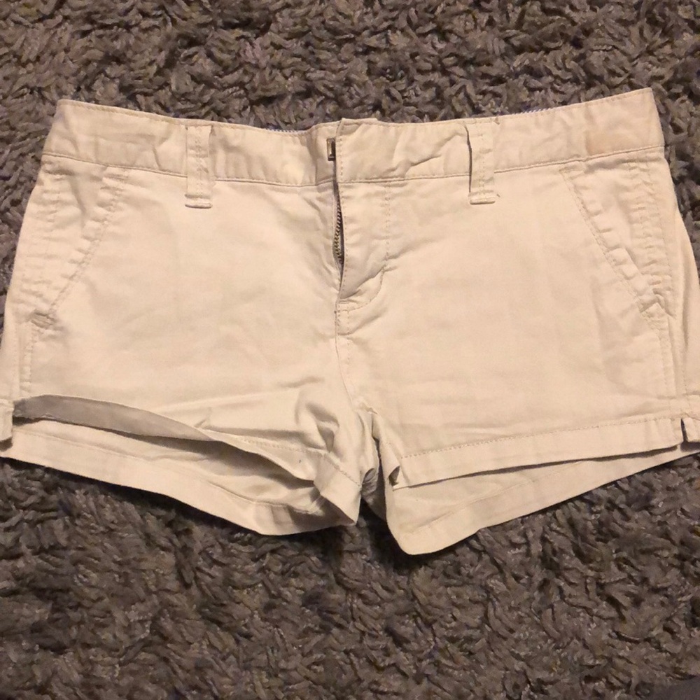Areopostale Stretch Cream Cotton Shorts